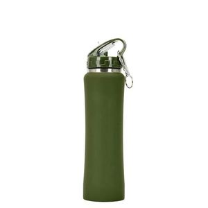 Botella de Agua Aislada al Vacío para Mochila de Viaje, 600ml 750ml, Botella Deportiva de Acero Inoxidable con Tapa de Paja y Mosquetón, Recipiente Reutilizable - Product Image 1