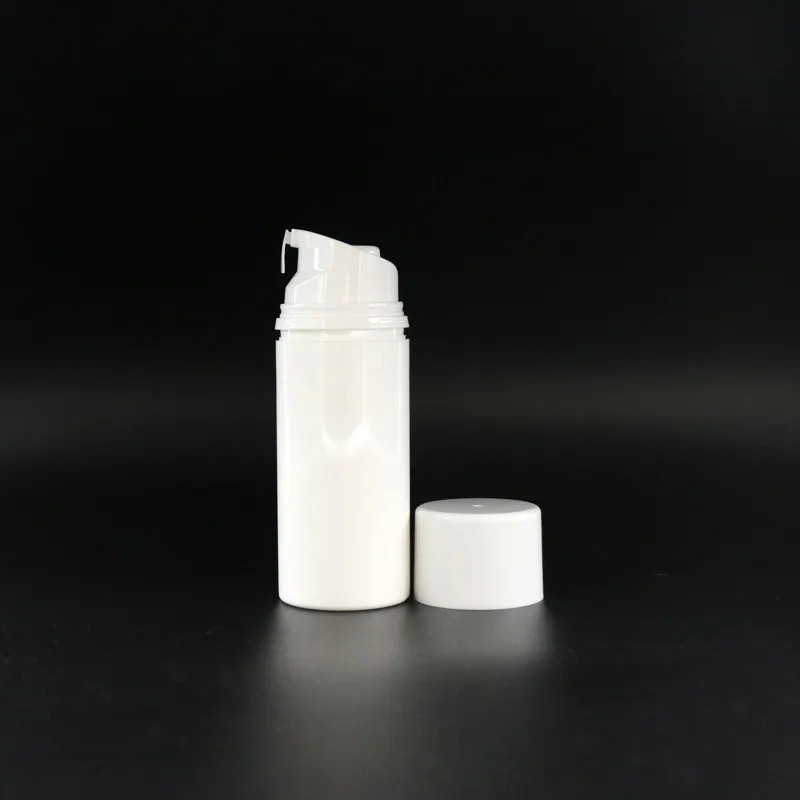 30 мл 50 мл пластиковые полипропиленовые белые безвоздушные бутылки с насосным распылителем верхняя печать логотипа