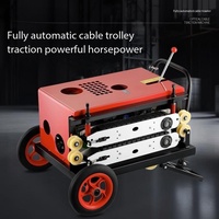 Machine de traction à fibre optique sur roues de 8,5 kW, puissante et manuelle, pour les ingénieurs en télécommunications, travaux de tirage de câbles optiques dans les conduites