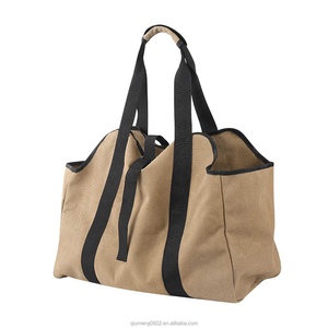 Sac fourre-tout universel en <span class=keywords><strong>bois</strong></span> de <span class=keywords><strong>chauffage</strong></span> grande capacité avec sangle de rembourrage sac de rangement en toile robuste intérieur extérieur transport en <span class=keywords><strong>bois</strong></span> - Product Image 2