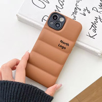 Custom OEM 3D Jacket TPU Soft Puffer Funda para teléfono móvil para IPhone17 16 15 14 Plus Pro Max Bulk Fashion Custom Back Cover OPP Bag