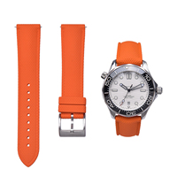 Bracelet de montre en caoutchouc FKM JUELONG Premium avec logo et surpiqûres personnalisés, étanche, avec boucle à ardillon, bracelet de montre de sport et de plongée