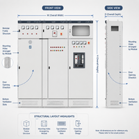 Tableau de distribution fixe GGD AC 380V, conception modulaire, contrôle de mesure et de protection pour utilisation en postes de transformation d'entreprises publiques