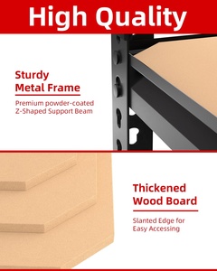 Estantería <span class=keywords><strong>de</strong></span> Almacenamiento Resistente <span class=keywords><strong>de</strong></span> 5 Niveles para Garaje, Estanterías Metálicas Ajustables para Almacén, Estanterías <span class=keywords><strong>de</strong></span> Almacenamiento Resistentes - Product Image 3