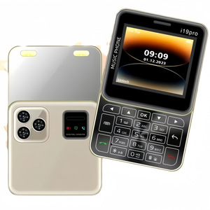 Téléphone à <span class=keywords><strong>clapet</strong></span> Mini I19pro double SIM 2G GSM, téléphone portable à grandes touches, pliable, lampe torche d'urgence, pour personnes âgées, boîte cadeau, grandes touches - Product Image 4