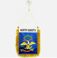 Bendera Gantung Jendela New Mexico, Bendera Mini Mobil, Spanduk Dekorasi Kaca Spion dengan Suction Cup & Spanduk Rumbai Emas