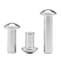 Rivets pleins à tête ronde DIN 660 haute durabilité en acier au carbone/inox/aluminium pour l'assemblage d'équipements industriels en tôle