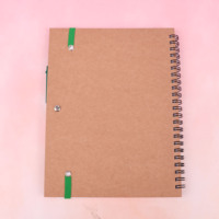 Cuaderno de Bambú Personalizado de Lujo con Espiral, Cuadernos de Papel Personalizables con Bolígrafo, Cubierta con Logotipo Impreso Personalizado