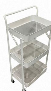 Modern Stainless Steel <b>Foldable</b> <b>Cart</b> <b>Foldable</b> Kitchen Gadgets 3 Layers Sample Available Easy Bulk Order Premium Folding <b>Cart</b> - Product Image 4