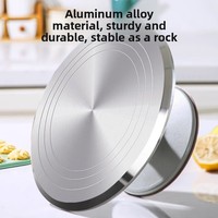Sanneng Backzubehör Tortendekorations-Drehteller aus Aluminiumguss SN4160 Dünner Typ Hart-Eloxiert Premium China Jiangsu
