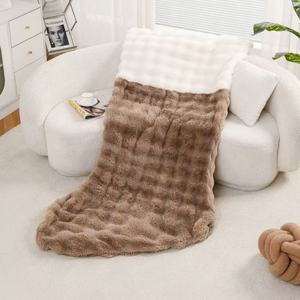 بطانية من الفرو الصناعي للأريكة بطانية فقاعية سميكة ناعمة مبطنة بأحجام مزدوجة مرجحة - Product Image 6