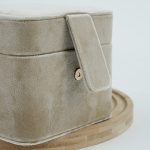 Boîte de rangement à bijoux portable de voyage en tissu, boîte à bijoux multifonctionnelle, vente en gros de boîtes à bijoux personnalisées - Product Image 2