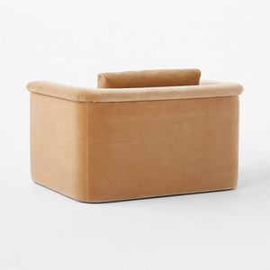 Canapé personnalisé simple 1 place canapé sur mesure rembourré orange kaki couleur vert camel velours velours <span class=keywords><strong>fauteuil</strong></span> en tissu - Product Image 4