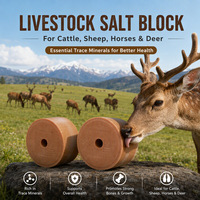 Bloc de sel minéral pour bétail, sel de roche naturel pour l'alimentation des animaux de ferme en pâturage, supplément de sodium pour le bétail