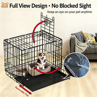 Cage pliable robuste en fer pour chien avec plateau intégral respirant, pour intérieur et extérieur, pour chiens de petite et moyenne taille, tailles personnalisées disponibles
