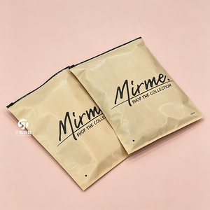 3 Side Seal Kraft Paper <b>Packaging</b> <b>Bags</b> | Slider Zipper Reusable <b>Bags</b> for Clothing Accessories - Product Image 3