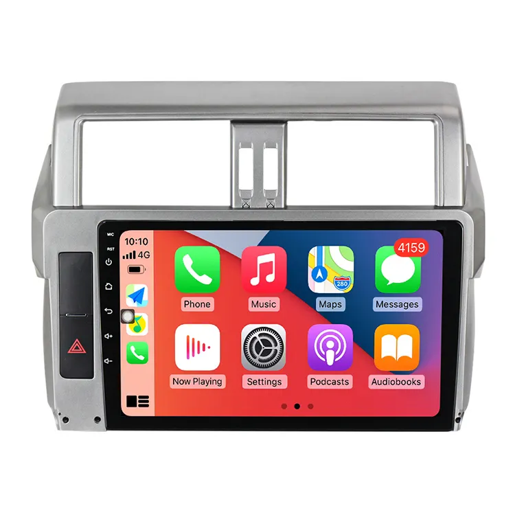 Pemutar Stereo mobil layar sentuh 10 inci, Radio Android navigasi mobil Gps untuk Toyota Land Cruiser Prado 2013-2017