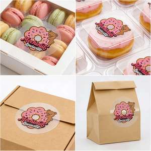 Autocollant adhésif rond en vinyle Mochinut, étiquette de logo imperméable pour l'emballage de pâtisserie et de beignets - Product Image 6