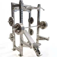 Suministro de fábrica: Mini gimnasio doméstico colorido con rack de potencia, barra de dominadas, banco ajustable, rack Smith compacto y multifuncional