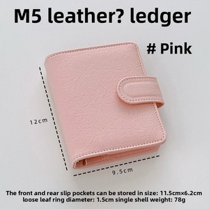 M5 린넨 A4 노트 바인더 하드커버 핸드메이드 질감 PU 가죽 커버 <span class=keywords><strong>5</strong></span>홀 스냅 버튼 휴대용 학용품 - Product Image 6