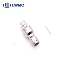 Conector SMA macho de tipo de soldadura recta para Cable Coaxial/rg 142, conector coaxial rf
