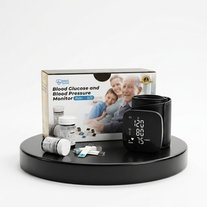 Medidor de Presión Arterial y Glucosa en Sangre 2 en 1, Precio de Fábrica Económico, Monitor Digital LCD para Uso Doméstico, 50 Tiras Reactivas, USB - Product Image 3