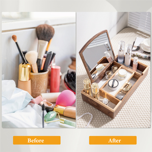 DS Luxury Handmade Craft <b>Gifts</b> Jewelry Case <b>Large</b> Capacity Cosmetic Organizer Wooden Rectangle Dressing Case Customizable <b>Box</b> - Product Image 5