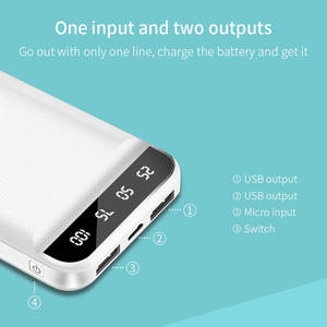 Großhandel Custom Logo LED-Anzeige Power Bank Feuerzeug Beste wasserdicht mit Micro <span class=keywords><strong>USB</strong></span> Typ-C-Schnitts telle Preis tragbar - Product Image 3