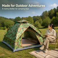 Tente de camping tactique Polar Everest pour 3-4 personnes, camouflage, facile à installer, imperméable, portable, cadeau personnalisé pour les vétérans