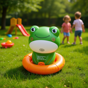 Increíble juguete inflable de rana saltarina para niños de 2 a 4 años, de PVC, para jugar al aire libre y saltar. - Product Image 2