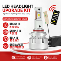 Gview G18W Focos personnalisés, phares LED pour voitures, contrôle par application téléphonique, 130W, 40000 lumens, 9005 9006, kit de rénovation d'éclairage