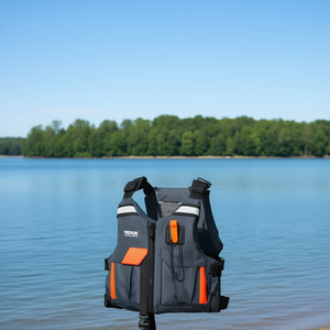 Gilet de sauvetage Vevor 80N en tissu Oxford, taille M, réfléchissant, pour sports nautiques, PFD adulte, certifié CE - Product Image 2