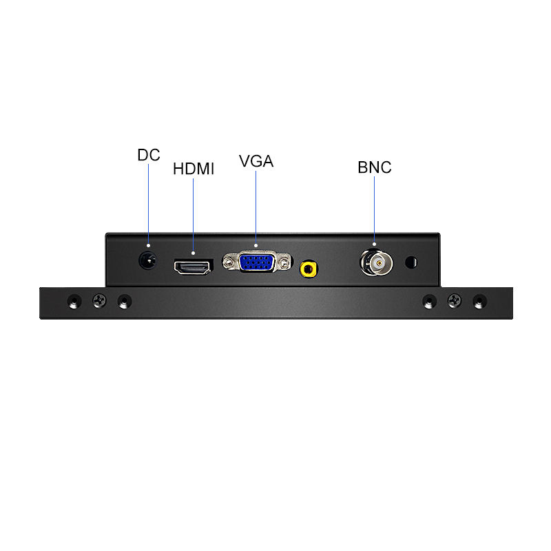 Factory Price 8 Inch Mini Industrial Metal Monitor Resistive Touch Screen VGA HD-MI Wall Mount Industrial Display