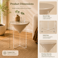 Moderner Umweltfreundlicher Runder Couchtisch mit Glänzender Oberfläche und Transparenter Acryl-Kreuzbasis für Wohnzimmer