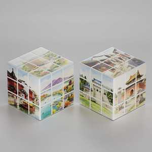 Cube Magique Publicitaire 3x3x3 Personnalisé avec Impression UV, Jouet Promotionnel OEM, Cube Photo Magique 3D, Porte-clés Intelligent - Product Image 3