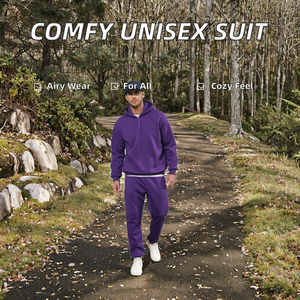 Conjuntos de sudaderas unisex con media cremallera y pantalones de chándal, personalizados para hombre, con cremallera de 1/4, de punto gofrado, tipo polo, con capucha, conjuntos de chándal para hombre - Product Image 2