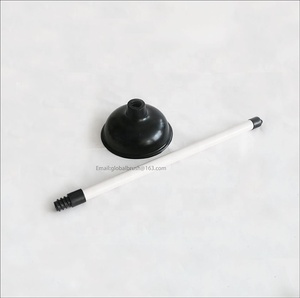 Middle East- Africa Market , Green Plastic Handle, 5.5inch Black Rubber Toilet <strong>Plunger</strong> - Product Image 3
