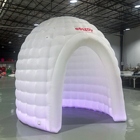 Tente Dôme Gonflable Blanche sur Mesure pour Cabine Photo, Éclairage LED Portable, Idéale pour Fêtes, Expositions et Promotions en Extérieur