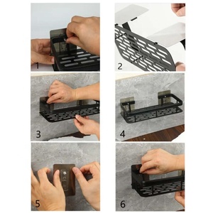 Étagères murales en aluminium <span class=keywords><strong>pour</strong></span> salle de bain, étagère de <span class=keywords><strong>douche</strong></span>, support de rangement mural - Product Image 4