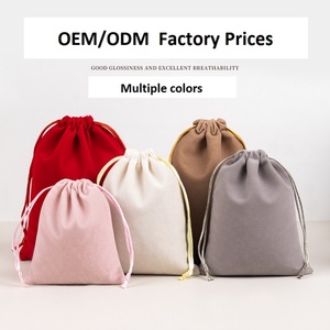 Sac à cordon en velours multicolore de qualité supérieure pour bijoux, pochette de rangement de luxe, petits cadeaux, flanelle personnalisable, huile essentielle - Product Image 1