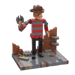 Ensemble de blocs de construction MOC de personnage de <span class=keywords><strong>film</strong></span> d'<span class=keywords><strong>horreur</strong></span>, modèle Freddy Krueger, jouet 200 pièces, compatible avec les grandes marques de briques, pour collection - Product Image 4