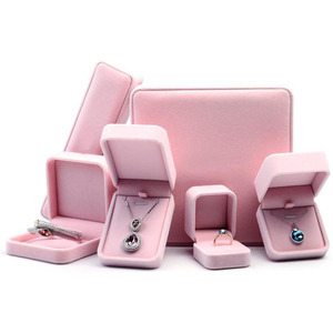 Bán Buôn Tùy Chỉnh Logo Nhung Hộp Đồ Trang Sức Sang Trọng Bông Tai Vòng Đeo Tay Vòng Cổ Hộp Nhẫn Lưu Trữ Nhung Hộp Đồ Trang Sức - Product Image 1