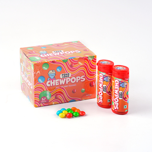 Nouveauté BRC Chew Pops Bouteille <span class=keywords><strong>Bonbon</strong></span> arc-en-ciel <span class=keywords><strong>Tube</strong></span> Boîte de saveurs fruitées mélangées Vente en gros de bonbons à mâcher mous halal végétaliens - Product Image 4