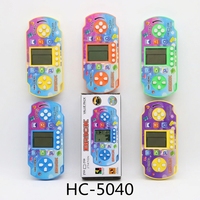 Mesin Permainan Genggam Mini Retro Portabel LCD Puzzle Balok Konsol Permainan Saku Mainan Edukatif Nostalgia untuk Anak-anak dan Dewasa