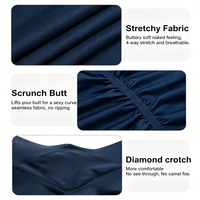 Leggings de yoga taille haute sans coutures, effet ventre plat et push-up, avec poches, couleur unie, pour femme, idéal pour la gym et le fitness
