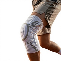 Genouillère de sport avec protection antichoc, doublure antidérapante en Spandex et Nylon, soutien ajustable pour le volleyball