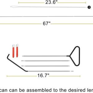 Ensemble de 8 outils pour voiture, kit de serrurier automobile, ouverture d'urgence, déverrouillage, pince longue pour outils d'urgence automobile - Product Image 1
