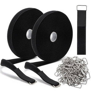 Correas de Nylon Negras de 50 mm de Ancho, Reutilizables, de Doble Cara, con Adhesivo Fuerte, <span class=keywords><strong>para</strong></span> Cables Largos, Plástico, Metal, Baño, Cocina, Bolsas - Product Image 2