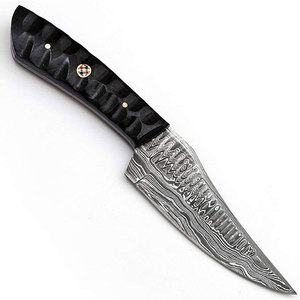 Couteau de chasse en acier Damas fabriqué professionnellement, lame pour le camping en plein air, couteau de chasse Damas fait main sur mesure - Product Image 2