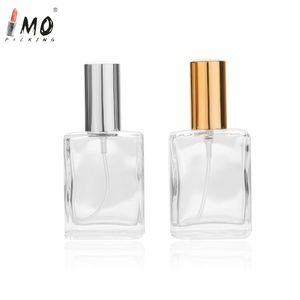 Commercio all'ingrosso 10ml Mini quadrato vetro trasparente spray bottiglie di fumo con oro lucido Roll-on tappo forma piatta per diffusore <span class=keywords><strong>e</strong></span> imballaggio - Product Image 5